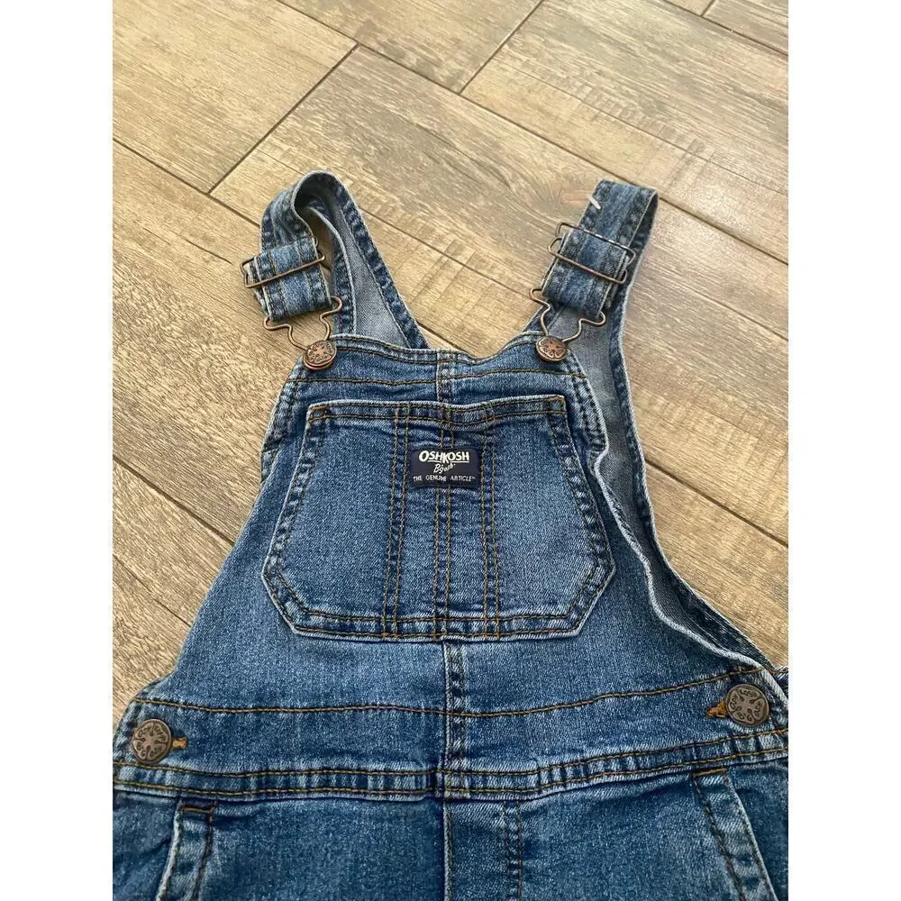 OshKosh B'gosh Kids Blue Toddler Vestbak Dungarees Overalls Jeans Size 5T